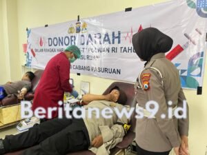Polwan Polres Pasuruan Gelar Donor Darah Sambut Hari Jadi ke-77 Polwan RI