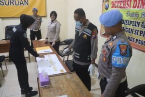 Polwan Polres Pasuruan Gelar Gaktibplin di Momen HUT ke-77