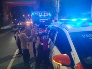 Jaga Stabilitas Kamtibmas,Polres Kediri Kota Gelar Patroli Gabungan Malam Hari