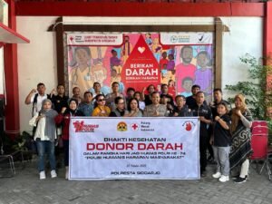 Polresta Sidoarjo Adakan Donor Darah Peringati 74 Tahun Humas Polri