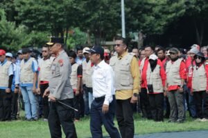 Polda Jatim Bersama Serikat Pekerja dan Buruh Gelar Apel Kebangsaan Jaga Stabilitas Kamtibmas