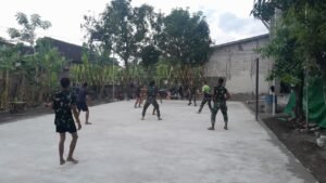 Lapangan Voli TMMD Kodim 0816/Sidoarjo di Desa Kedondong Hampir Rampung, Warga Antusias Menyambut Fasilitas Baru