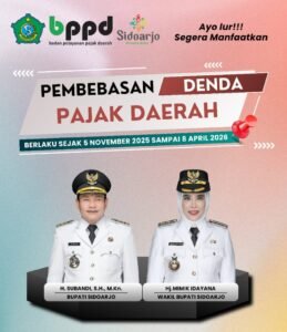 Pemkab Sidoarjo Bebaskan Sanksi Administratif Pajak Daerah Tahun 2025