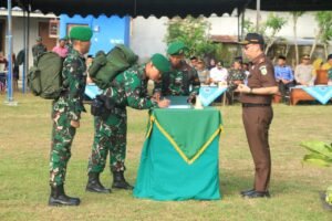 Dandim 0808/Blitar Sambut Peleton Beranting Yudha Wastu Pramuka Jaya Kodam V/Brawijaya Di Blitar