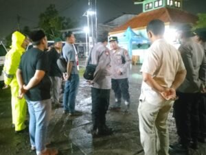 Kapolsek Gedangan Pimpin Apel Pengamanan Pengajian Bersholawat di Desa Ganting
