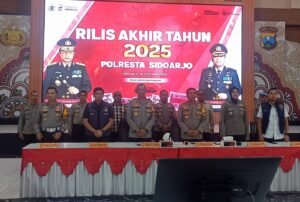 Rilis Akhir Tahun 2025, Polresta Sidoarjo Catat Penurunan Kriminalitas 32 Persen