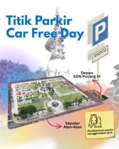 Pemkab Sidoarjo Terapkan Parkir Non Tunai (QRIS) dan Siapkan Kantong Parkir saat CFD