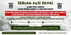 Aksi Damai 10 Februari, Menguji Taji DPRD Sidoarjo dalam Mengakhiri Perang Dingin Eksekutif