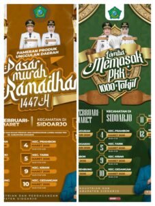 Pemkab Sidoarjo Gelar Pameran Produk Unggulan Daerah “Pasar Murah Ramadan 1447 H” di 10 Kecamatan