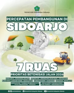 Perbaikan Jalan Rusak di Sidoarjo Dikebut, Pemkab Siapkan Betonisasi Jalan