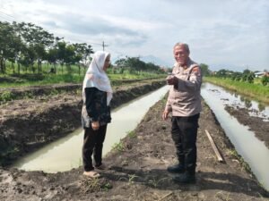 Dukung Ketahanan Pangan, Polsek Krian Polresta Sidoarjo Pantau Lahan Jagung Ponpes Al Amanah Junwangi 