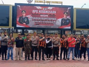 Kapolresta Sidoarjo Pimpin Apel Kebangsaan Bersama SABUK KAMTIBMAS, Siap Amankan May Day