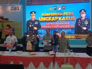 Satresnarkoba Polresta Sidoarjo Gagalkan Peredaran Sabu 1 Kilogram Jaringan Pontianak–Pasuruan