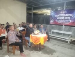 Aman dan Penuh Kekeluargaan, Cara Polsek Tarokan Jaga Kamtibmas Lewat Nobar Piala Dunia Seru