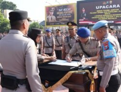 Kapolresta Sidoarjo Pimpin Upacara Sertijab Pejabat Utama, Kapolsek Jajaran dan Kenaikan Pangkat Anggota
