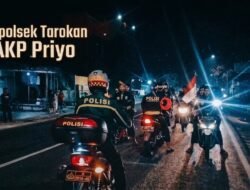 Pimpin Pengawalan Naik R2, Kapolsek Tarokan Pastikan Jalur Kepulangan Pesilat Kondusif