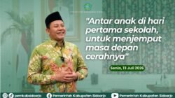 Hari Pertama Sekolah, Bupati Subandi Apresiasi Dedikasi Guru dan Peran Orang Tua Dampingi Anak