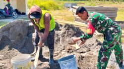 Dukung Peningkatan Mutu Pendidikan, Babinsa Nogosari Monitor Revitalisasi SMK Negeri I