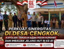 Perkuat Sinergitas di Desa Cengkok, Kapolsek Tarokan Bawa Pesan Humanis dan Imbauan Jelang HUT RI ke-81