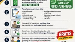 POLSEK GUBENG HADIRKAN INOVASI SREGEP, LAYANAN SURAT KEHILANGAN CEPAT DAN GRATIS CUKUP MELALUI WHATSAPP