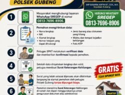 POLSEK GUBENG HADIRKAN INOVASI SREGEP, LAYANAN SURAT KEHILANGAN CEPAT DAN GRATIS CUKUP MELALUI WHATSAPP