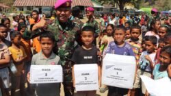 Pulihkan Senyum Anak Negeri, Satgas Gulbencal TNI AL Berikan Trauma Healing di Manggarai NTT