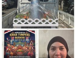 Tumpeng Jagad Nusantara Setinggi 1 Meter Karya Bendum MAKI Jatim Meriahkan Kirab Tumpeng Budaya RW 09 Perum Bumi Menganti Gresik