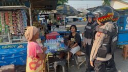 Polwan Polresta Sidoarjo Patroli di Kawasan GOR, Ajak Warga Jaga Kamtibmas Kondusif