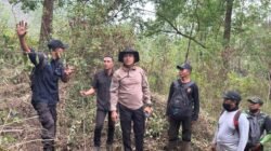 Polres Ngawi dan Tim Gabungan Buat Sekat Bakar dan Dirikan Posko Antisipasi Karhutla Lawu Utara Meluas
