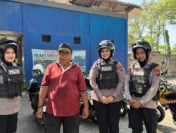 Polwan Jenggala Presisi Patroli Sekolah dan Perumahan, Sampaikan Imbauan Kamtibmas