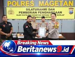 Polres Magetan Beri Penghargaan untuk 13 Korlap PSHT atas Dedikasi Jaga Kamtibmas