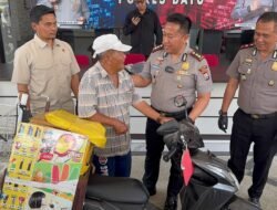 Kapolres Batu Kembalikan Motor Korban Kasus Ganjal Es Krim Fiktif