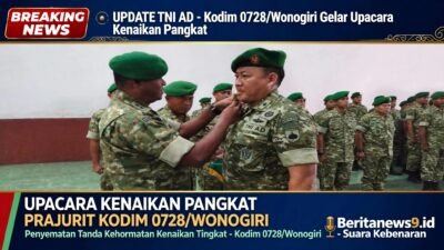 57 Prajurit Kodim Wonogiri Naik Pangkat 1 Oktober 2026, Dandim: Ini Amanah
