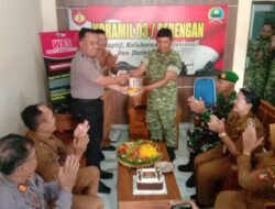 Sinergi Untuk Negeri, Kapolsek & Camat Serengan Beri Ucapan HUT TNI ke-81 ke Koramil 03/Serengan.