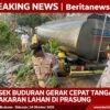 Polsek Buduran Gerak Cepat Tangani Kebakaran Lahan di Prasung