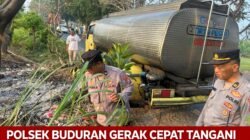 Polsek Buduran Gerak Cepat Tangani Kebakaran Lahan di Prasung