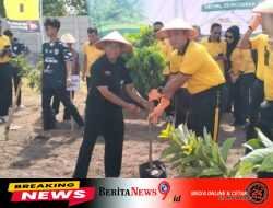 Polres Kediri Tanam Puluhan Bibit Pohon Dukung Kelestarian Alam Wujudkan Program Green Policing Kapolri