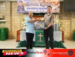 Sidoarjo Akrab Seiman   Minggu Kasih Bersama Kapolresta Sidoarjo di GKI 